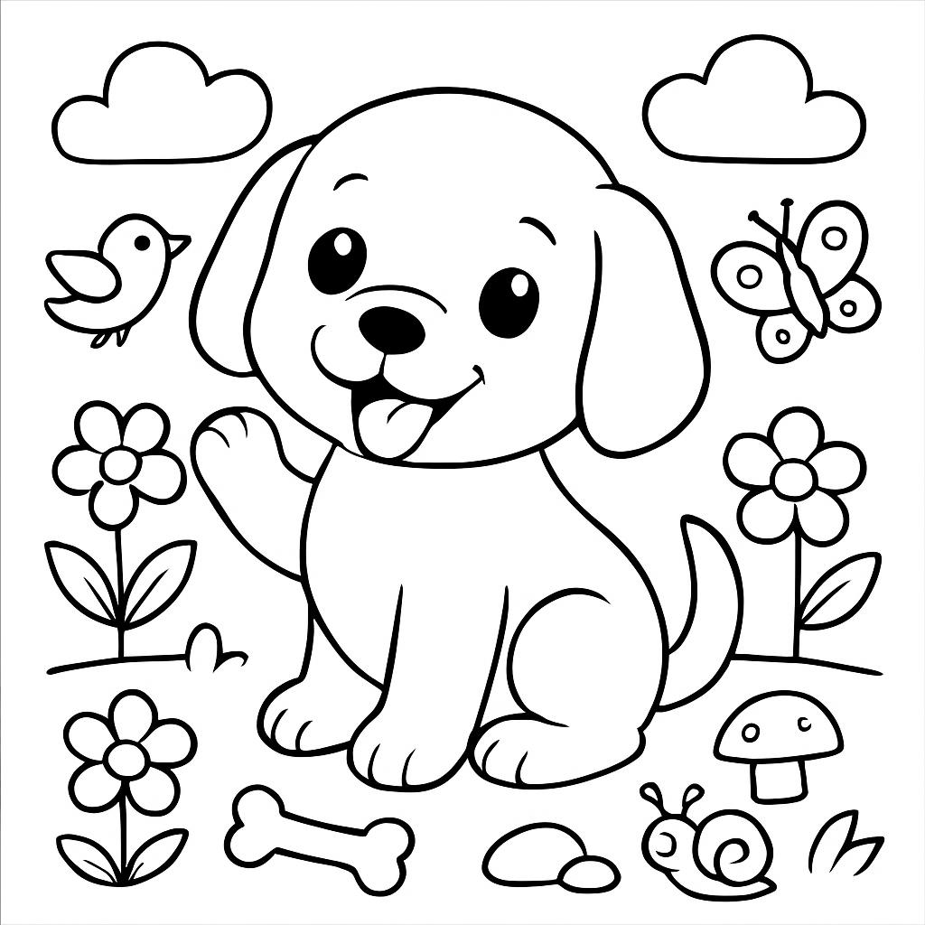 Köpek Boyama Sayfası